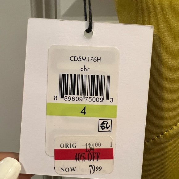 Lime green dress Calvin Klein NWT - Picture 2 of 3